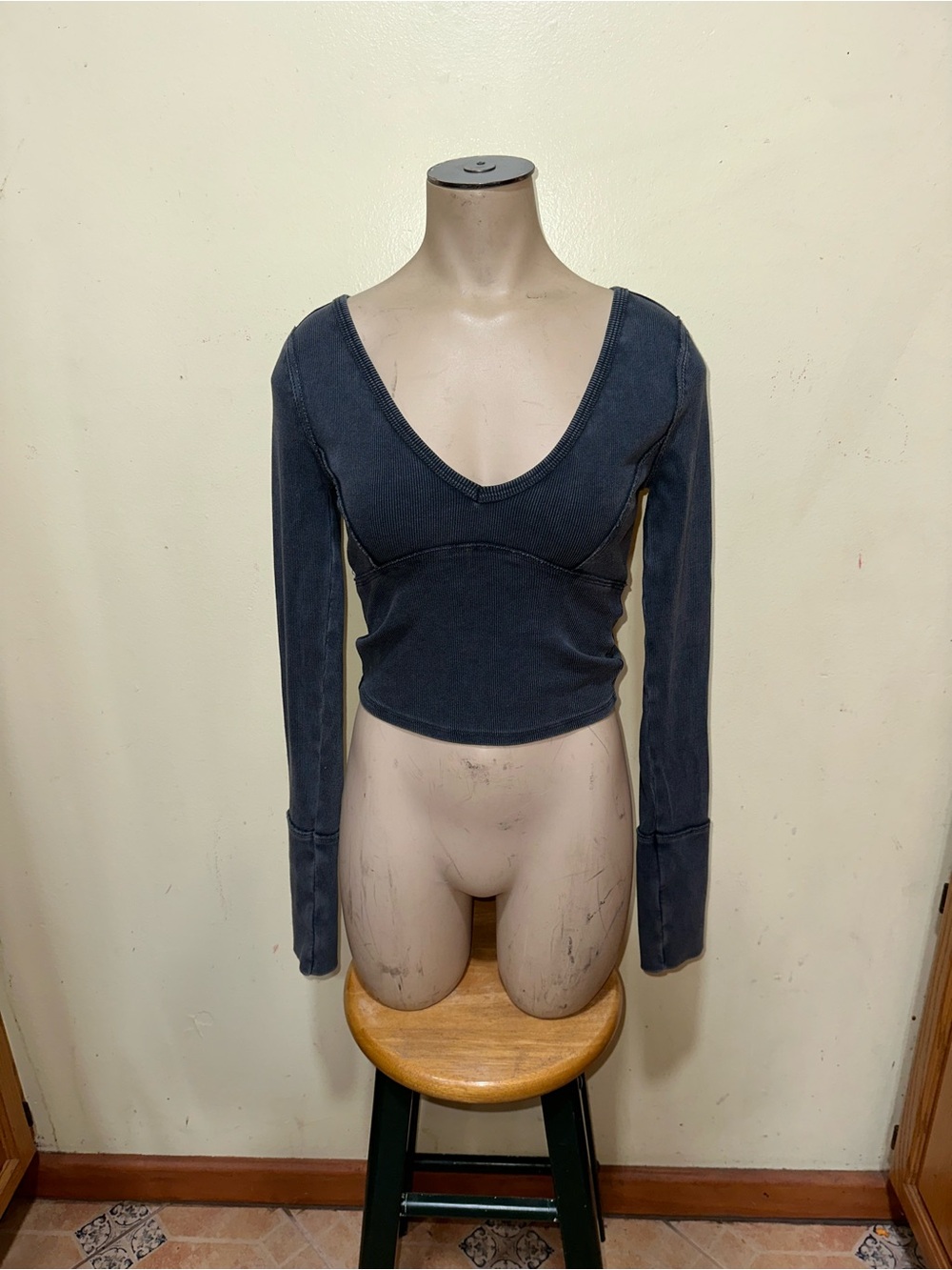 Woman’s Free People long sleeve shirt top ribbed